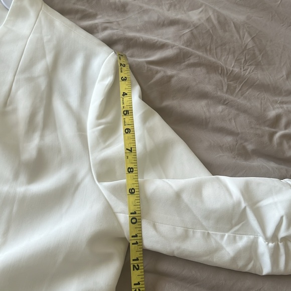 NWOT White Open Front Blazer - Picture 8 of 10